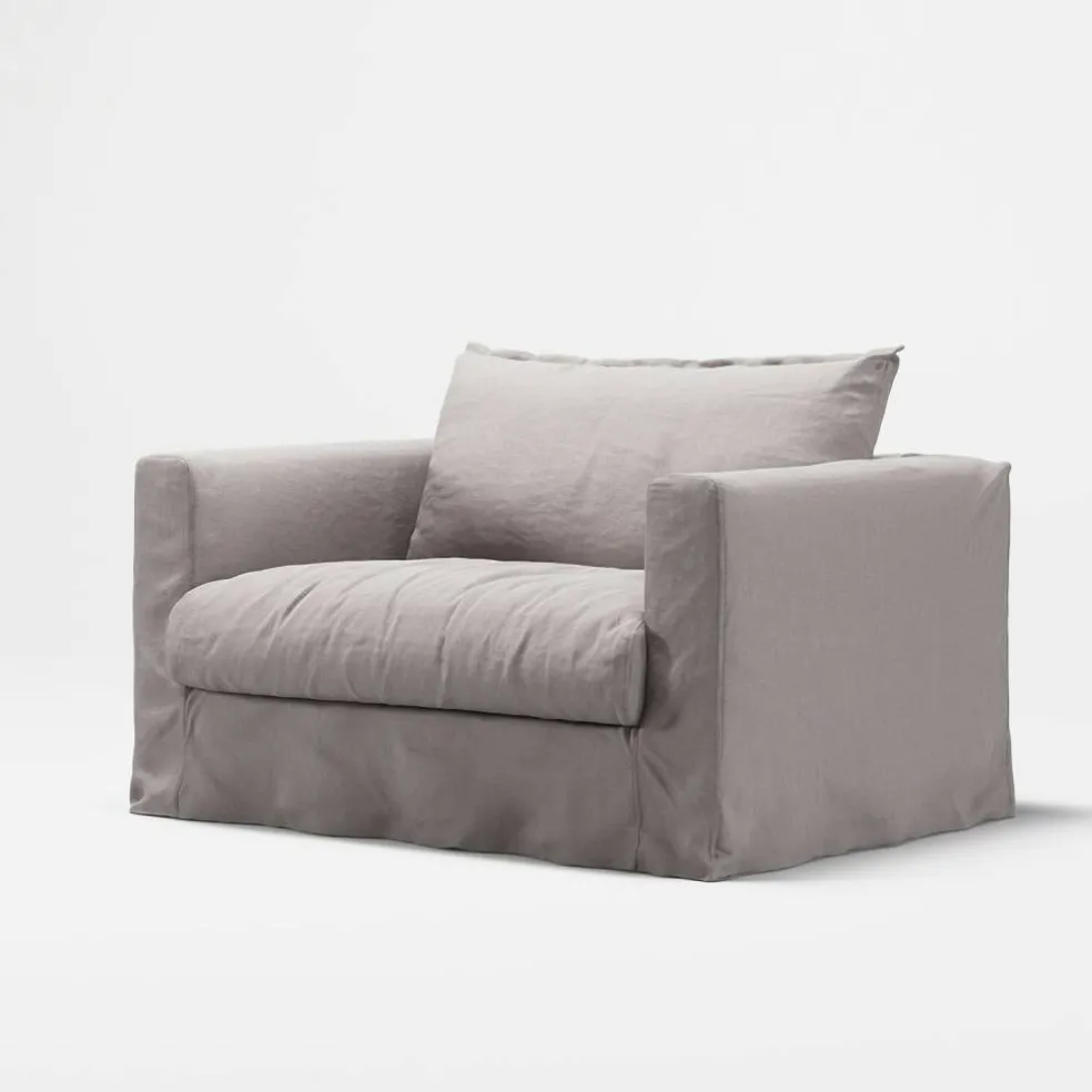 Le Grand Air Nou Love Seat Linne, Misty Grey