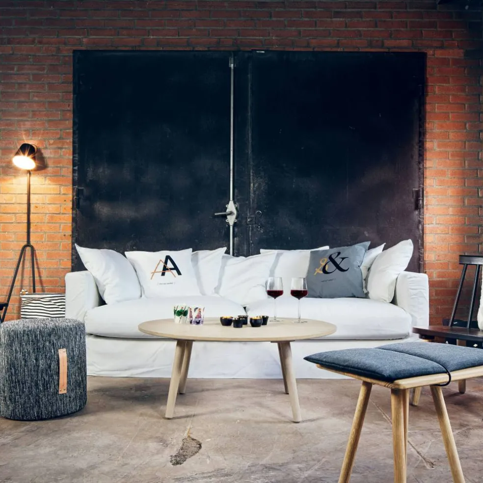 Le Grand Air 3-Sitssoffa Bomull, Vit