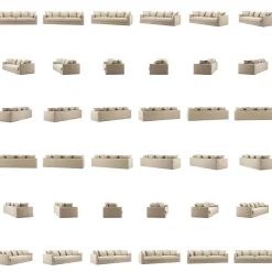 Le Grand Air 4-Sitssoffa Bomull, Beige