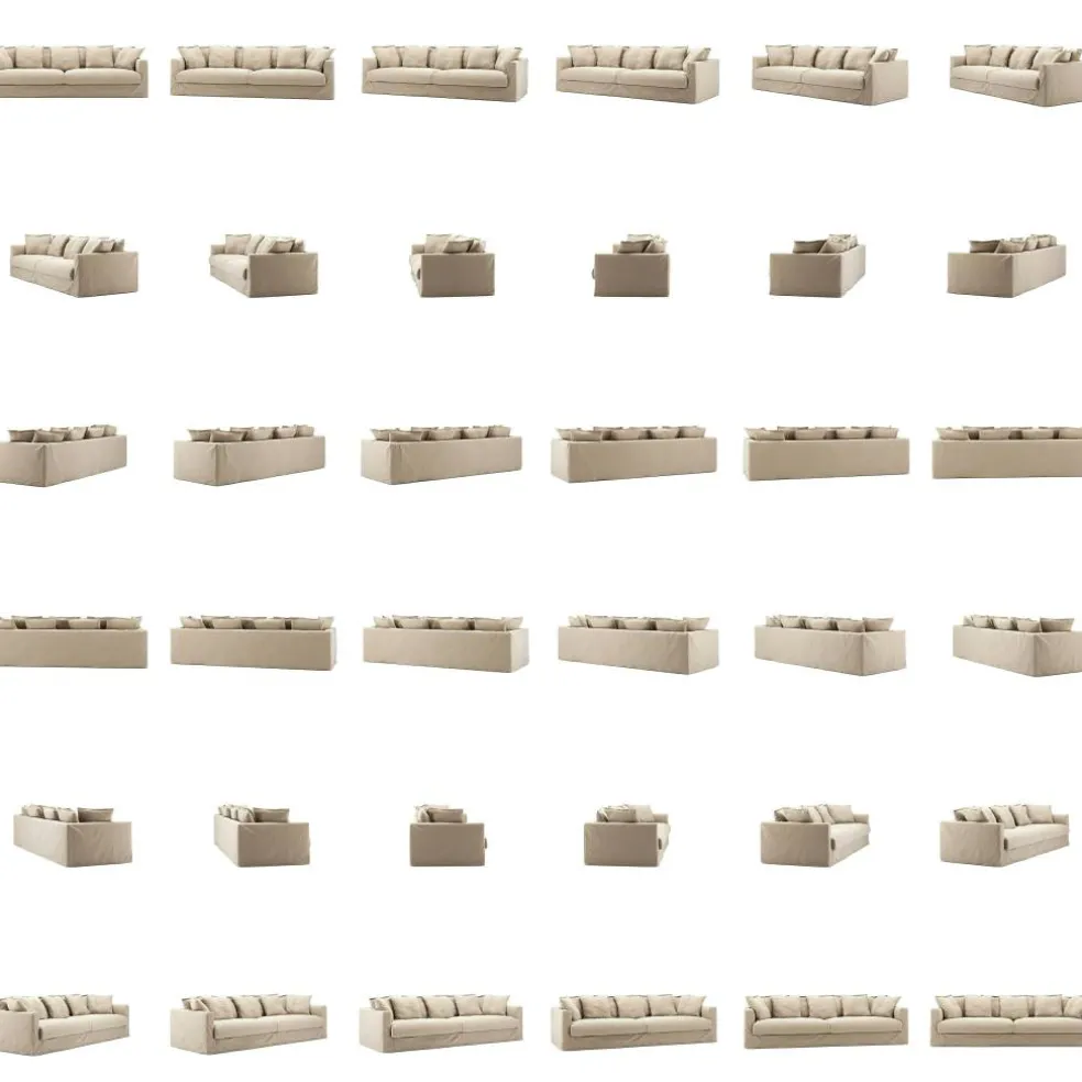 Le Grand Air 4-Sitssoffa Bomull, Beige