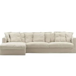 Le Grand Air 3-Sitssoffa Bomull Divan Vänster, Beige