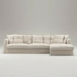 Le Grand Air 3-Sitssoffa Bomull Divan Höger, Beige