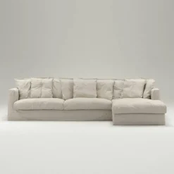 Le Grand Air 3-Sitssoffa Linne Divan Höger, Natural Blonde