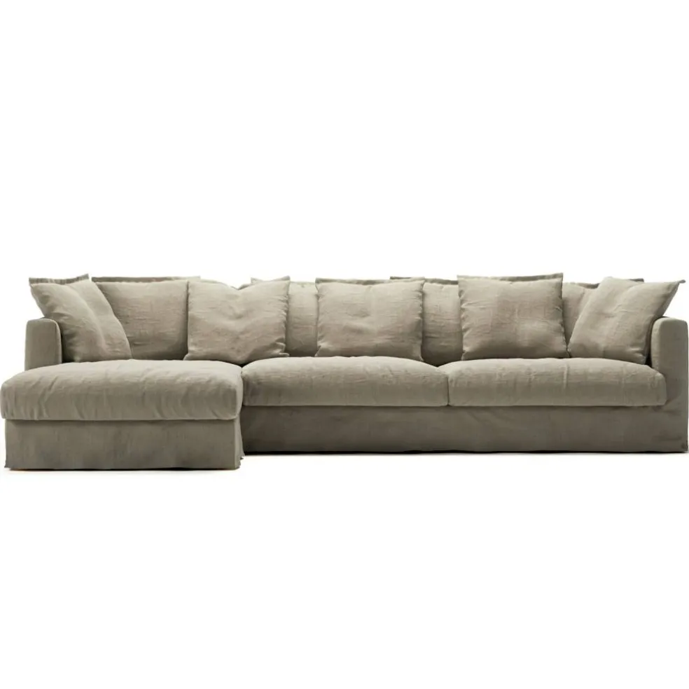 Le Grand Air 3-Sitssoffa Linne Divan Vänster, Savage Linen