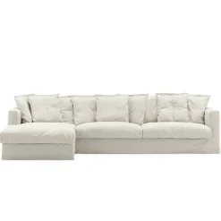 Le Grand Air 3-Sitssoffa Linne Divan Vänster, Creamy White