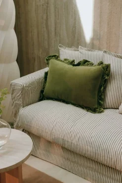 Le Grand Air 3-Sitssoffa Linne Divan Höger, Ash Stripe
