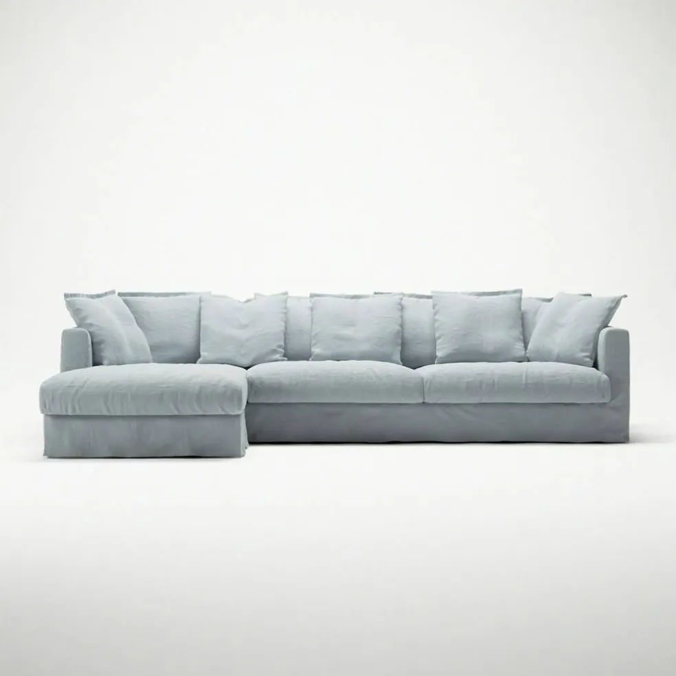 Le Grand Air 3-Sitssoffa Linne Divan Vänster, Nordic Sky