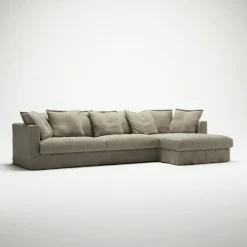 Le Grand Air 3-Sitssoffa Linne Divan Höger, Savage Linen