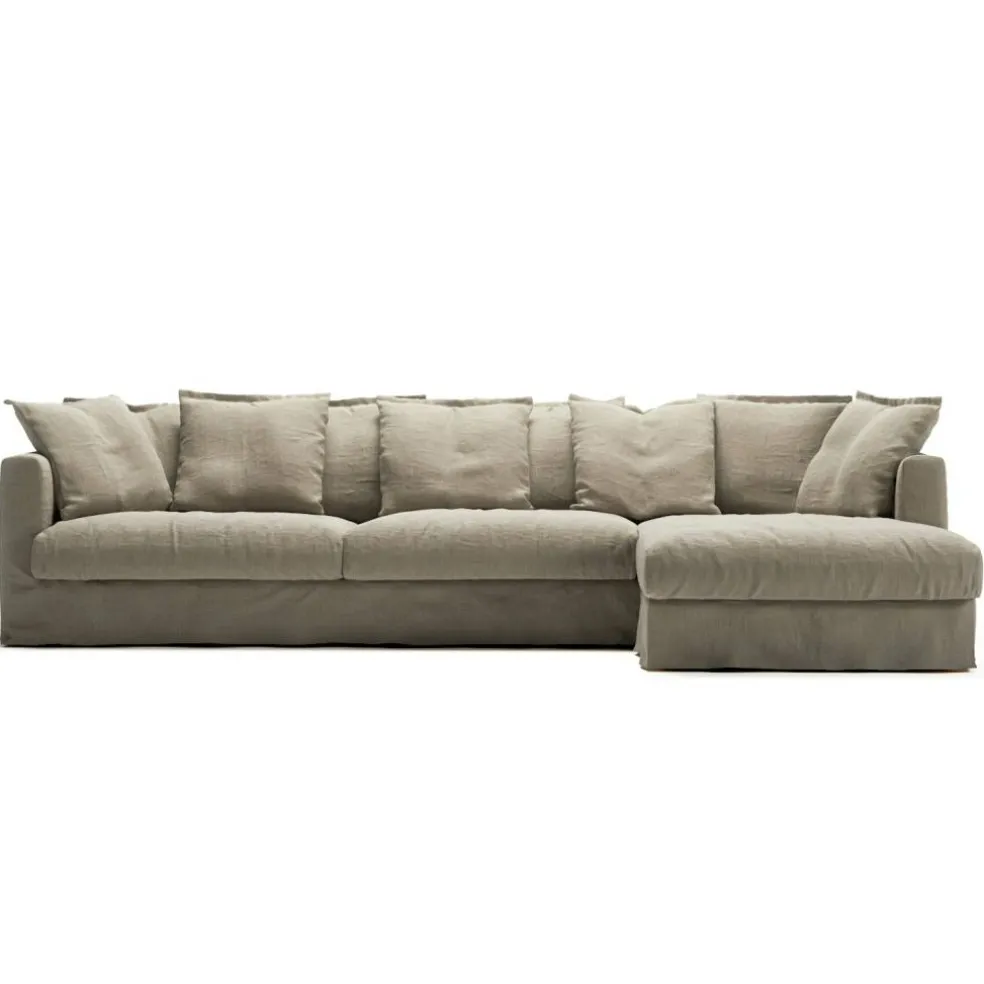 Le Grand Air 3-Sitssoffa Linne Divan Höger, Savage Linen