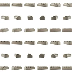 Le Grand Air 4-Sitssoffa Linne, Savage Linen