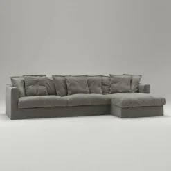 Le Grand Air 3-Sitssoffa Linne Divan Höger, Smokey Granite