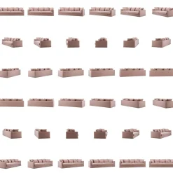 Le Grand Air 4-Sitssoffa Linne, Tender Blush