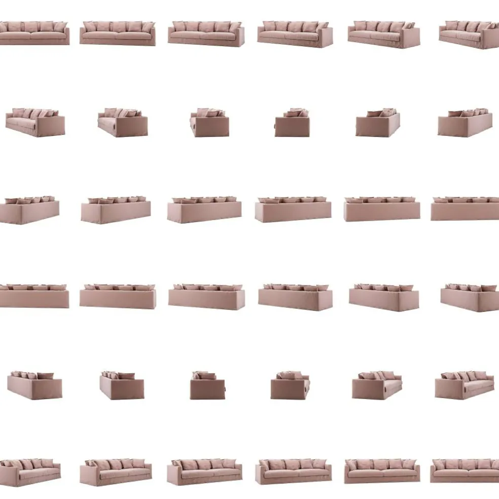 Le Grand Air 4-Sitssoffa Linne, Tender Blush