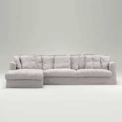 Le Grand Air 3-Sitssoffa Linne Divan Vänster, Misty Grey