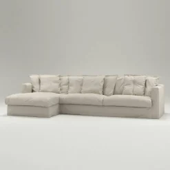 Le Grand Air 3-Sitssoffa Linne Divan Vänster, Natural Blonde