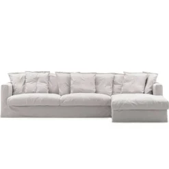 Le Grand Air 3-Sitssoffa Linne Divan Höger, Misty Grey