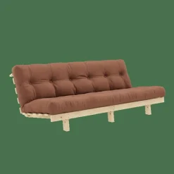 Lean Bäddsoffa Med Alpha Madrass 130x200 Lerbrun/Raw