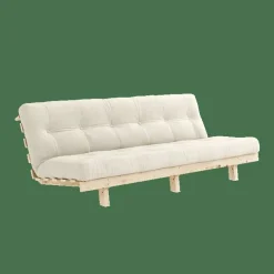 Lean Bäddsoffa Med Alpha Madrass 130x200 Linne/Raw