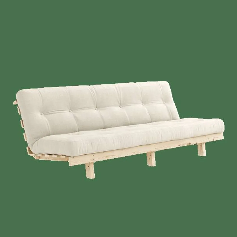 Lean Bäddsoffa Med Alpha Madrass 130x200 Linne/Raw