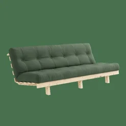 Lean Bäddsoffa Med Alpha Madrass 130x200 Olivgrön/Raw