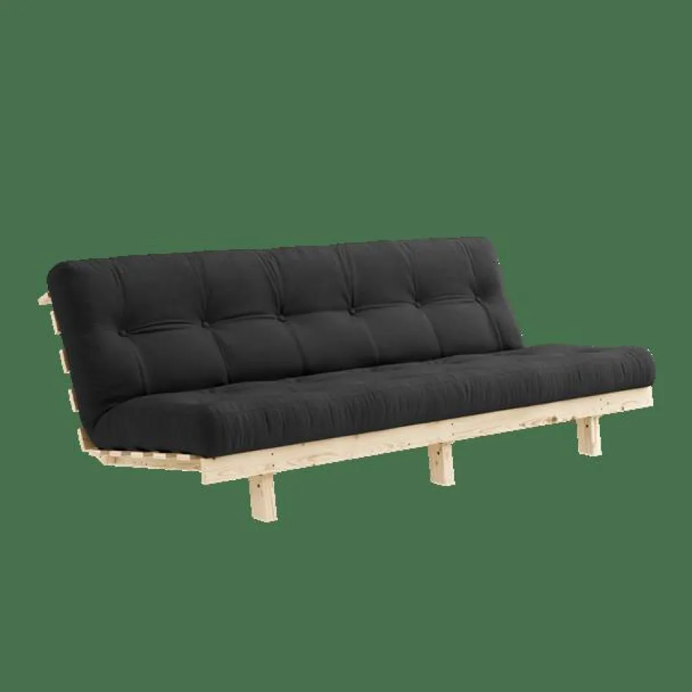 Lean Bäddsoffa Med Alpha Madrass 130x200 Mörkgrå/Raw