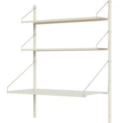 Library Hylla Med Skrivbord 80x185 cm, Varmvit