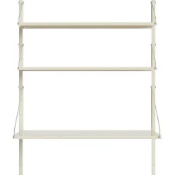Library Hylla Med Skrivbord 80x108 cm, Varmvit