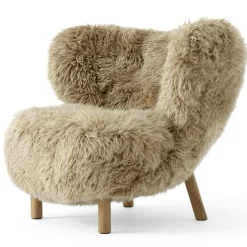 Lilla Petra VB1 Loungestol, Fårskinn Honey / Oljad Ek