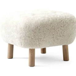 Little Petra VB1 Loungestol Set, Fårskinn Moonlight / Oljad Ek