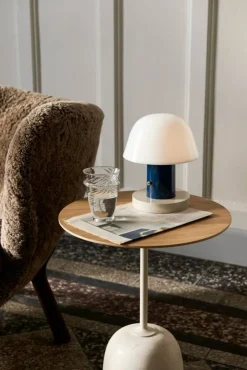 Little Petra VB1 Loungestol Set, Fårskinn Sahara / Valnöt