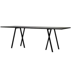 Loop Stand Bord 180 cm, Linoleum / Svart