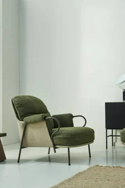 Lyra Fåtölj Med Fotpall, Safire 005