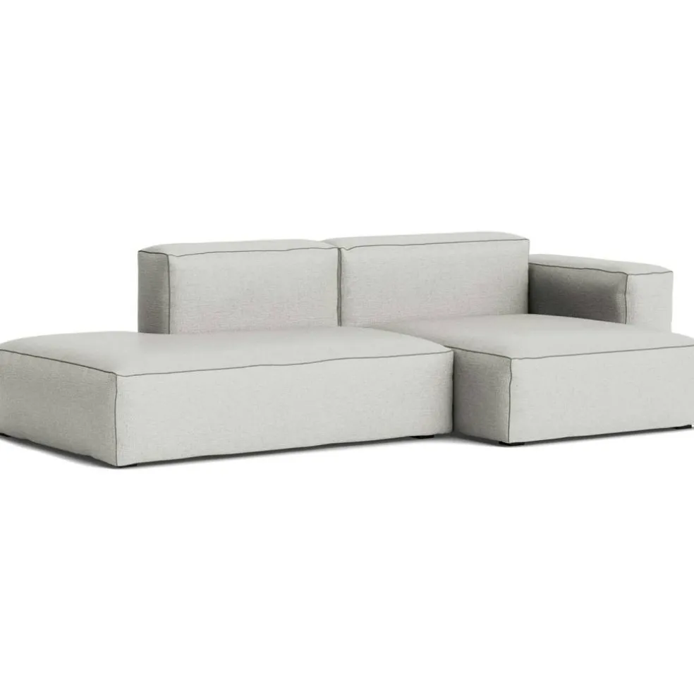 Mags Soft Low 2,5-sitssoffa Comb. 3 Höger Divan, Roden 04 / Mörkgrå Söm