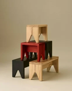Manolito Stool Short, Red