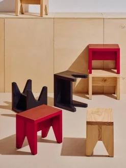 Manolito Stool Short, Red
