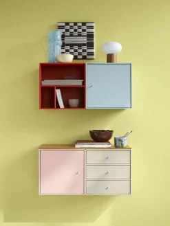 Mini 1007 Hylla Med Tre Lådor, Clay