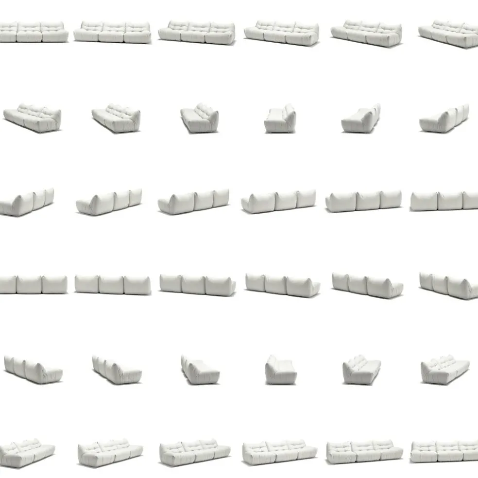 MONO 3-Sitssoffa, Steam White