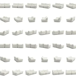 MONO 2-Sitssoffa, Steam White