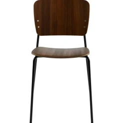 Mono Stol, Svart Metallram, Rökt Ek
