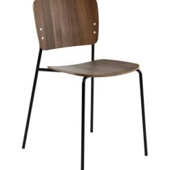 Mono Stol, Svart Metallram, Rökt Ek