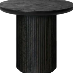 Moon Loungebord Runt Ø60 x H55 cm, Brunsvart Ekfanér