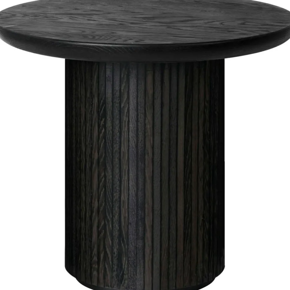 Moon Loungebord Runt Ø60 x H55 cm, Brunsvart Ekfanér