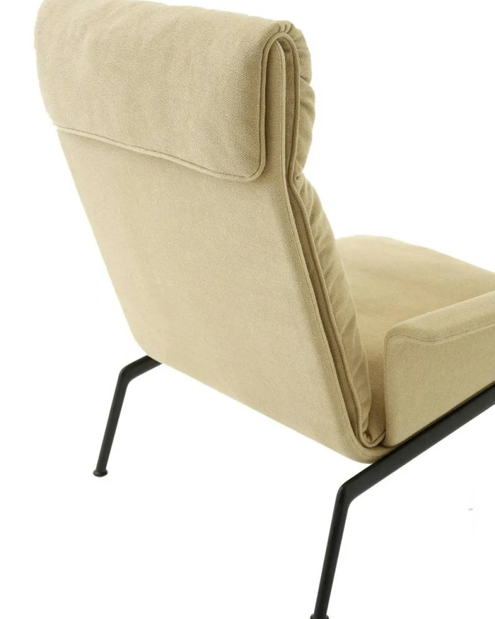 Muno LN17 Loungefåtölj Hög Rygg Med Armstöd, Warm Black / Clay 0007