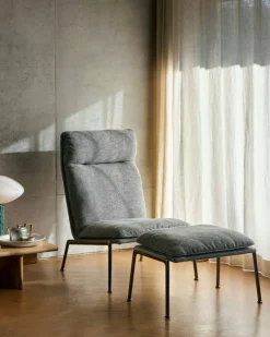 Muno LN16 Loungefåtölj Hög Rygg, Dark Chrome / Hallingdal 0126