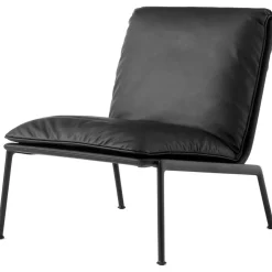 Muno LN18 Loungefåtölj, Warm Black / Svart Läder