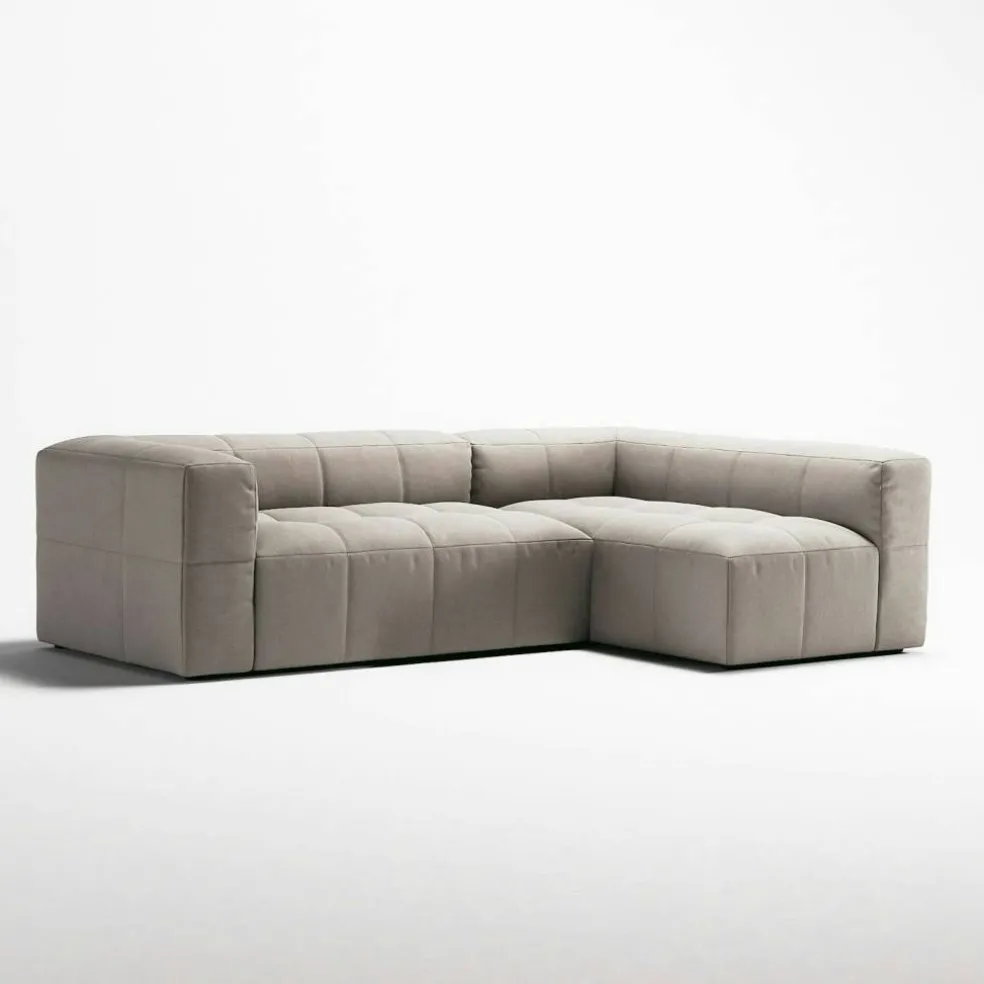 Mure 3-Sitssoffa Med Divan Höger, Sandshell Beige