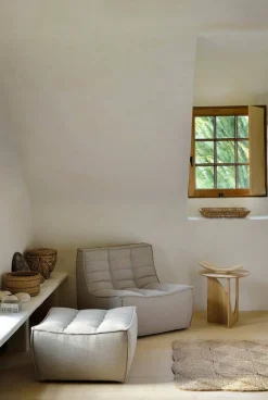 N701 Fotpall, Beige