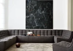 N701 Soffa, Mörkgrå 3-Sits