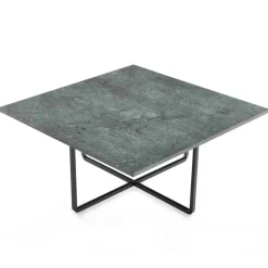 Ninety Soffbord 80 cm, Svart Underrede, Grön Marmor