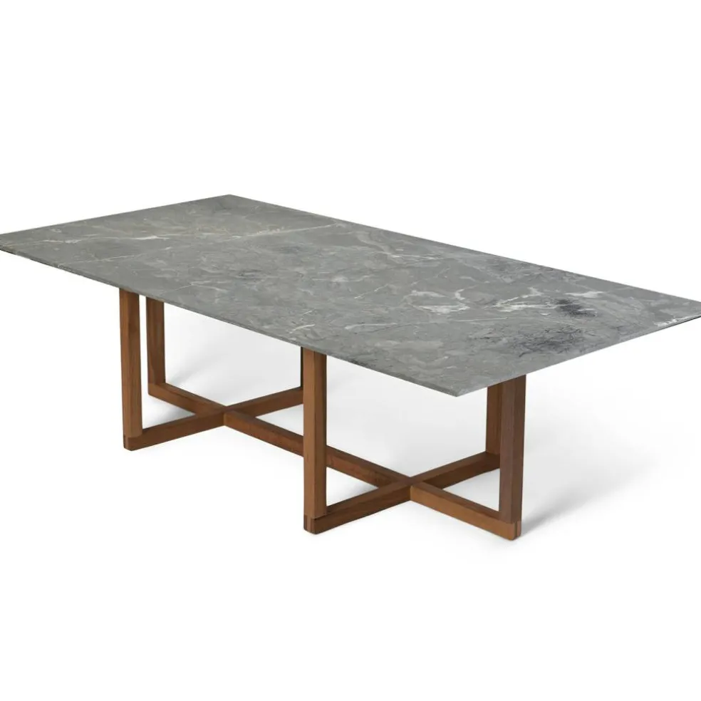 Ninety Soffbord 120x60x40 cm, Smoked Oak/Grey Marble